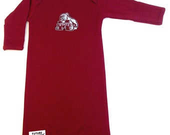 Mississippi State Bulldogs Baby Layette Gown