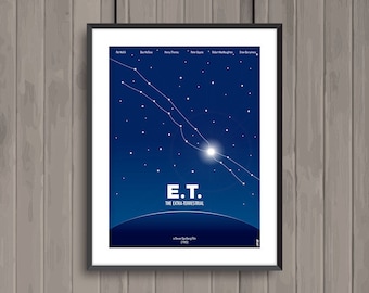 E.T. the Extra-Terrestrial, minimalist movie poster