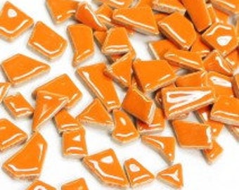 Jigsaw Mosaic Tiles - Orange - 100g (3.5 oz)