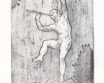 Etching "Faune du Luxembourg"