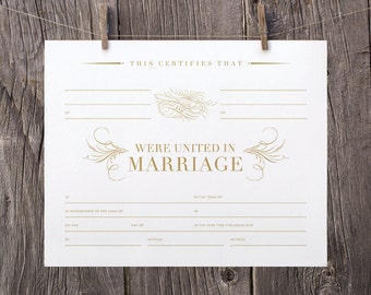 blank marriage certificate template