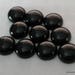 Black agate domed gemstone cabochon round 10mm diameter flat back