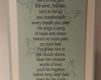 Sympathy card for loss of a child