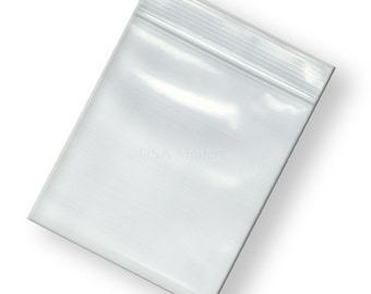 100 Bags 2" x 2" Zip Lock Baggies 2 Mil Jewelry Bags Resuseable Plastic Bags for Beads Zip Lock Bags Plastic Baggies for Jewelry