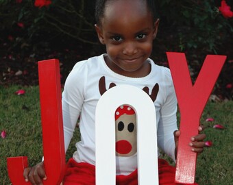 12 inch wooden letters J O Y