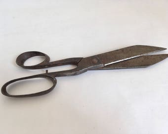 Vintage scissors, Large scissors, taylor scissors, antique working scissors, hand forged old scissors, sewing tools office tools, home decor