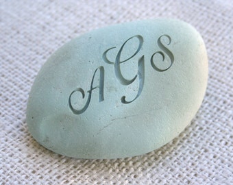 The Oathing Stone - for wedding, commitment ceremony or anniversary - double sided engraved wedding stone