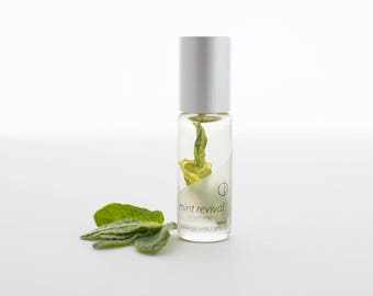 NEW Mint revival ~pure essential & fragrance oils with organic mint leaf, All natural perfume with no alcohol, synthetics or toxins