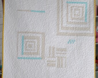 White and Some Stroller/baby Quilt