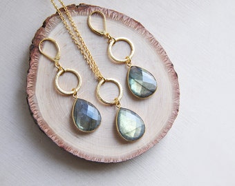 Labradorite Earrings, Labradorite Necklace, Labradorite Jewelry, Stone Earrings, Natural Stone, Flash Labradorite, Gifts for her, Boho