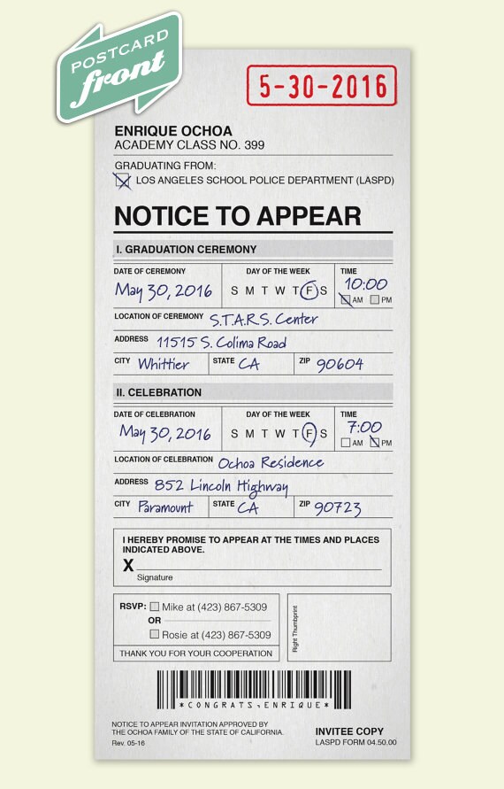 postcard invitations