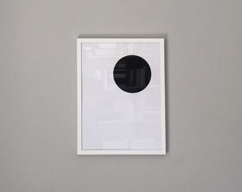 circle screenprint on paper, framed
