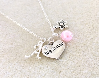Personalized big sister gift from new baby announcement future big sister necklace new big sister birthday gift ideas baby shower gift