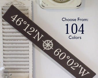 Custom Coordinates, Wedding Gift, Housewarming Gift, Latitude Longitude, New Home Gift, Coordinates Gift, Coordinates Sign