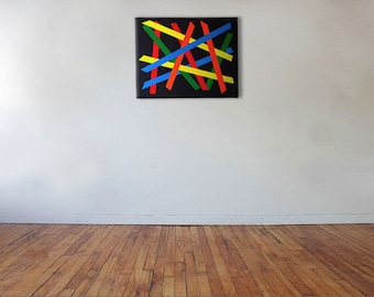 Bar Overlap - Acrylic on canvas - 46cm x 36cm