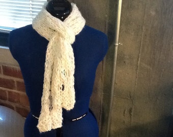 short, soft, fuzzy scarf.