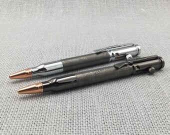 Free Shipping! Damascus Steel Bolt Action / Bullet Pen / Damascus Steel