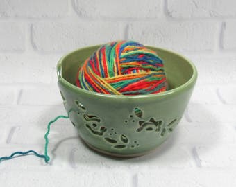 Yarn Bowl - Knitting Bowl - Pottery Yarn Bowl - Ceramic Yarn Bowl - Crochet Bowl - Yarn Holder - Bowl for Knitters - Yarn Keeper