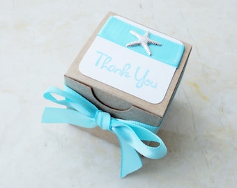 Starfish Favors, Favor Boxes, Beach Wedding Favors, Wedding Favors, 25 Boxes, Budget Wedding