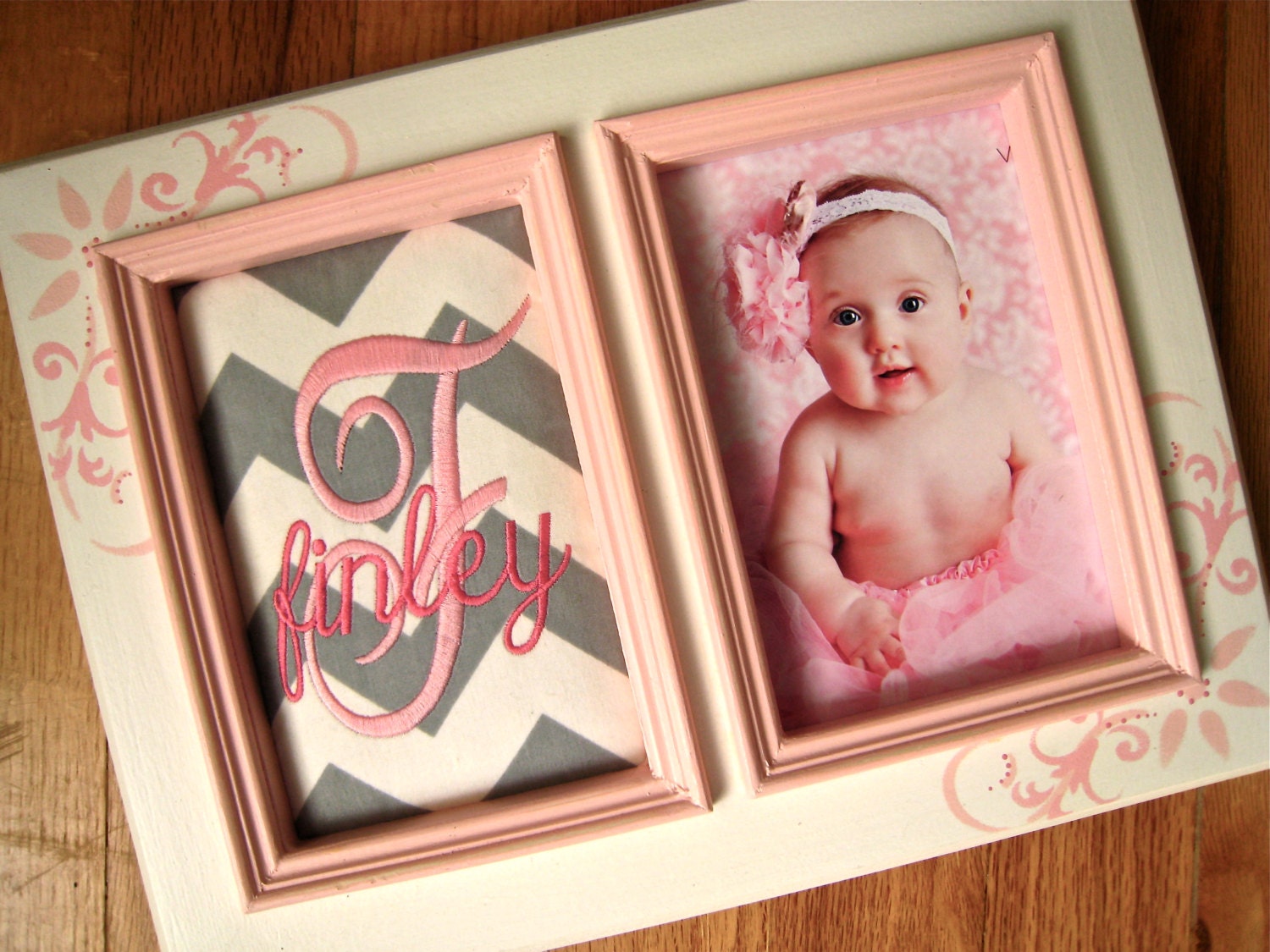 Personalized baby girl 5x7 frame Custom picture frame Baby