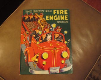1972 The Great Big Fire Engine Book Illustrated by Tibor Gergely, A Big Golden Book