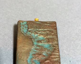 Abstract polymer clay pendant, rectangular pendant, polymer clay pendant, abstract pendant, pendant, necklace, handmade pendant