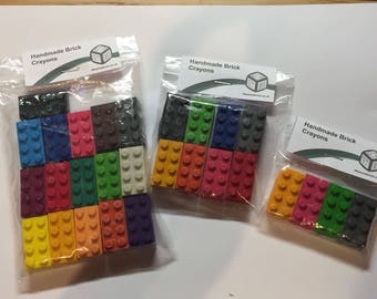 Handmade Crayons, in the shape of a LEGO® brick