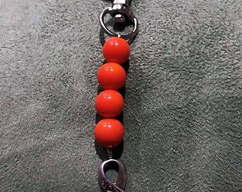 Leukemia awareness keychain