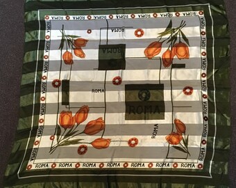 Vintage 'Roma' Rome Souvenir Scarf