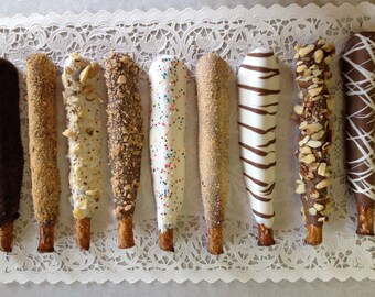 Chocolate Caramel Pretzel Rods