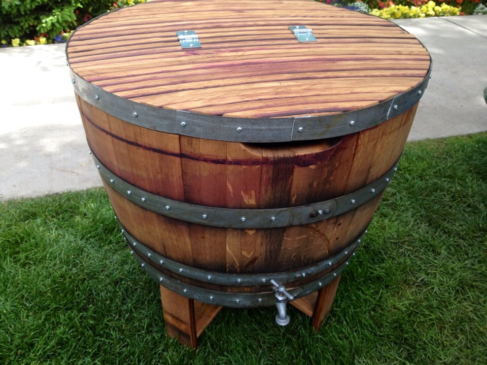 Download Napa Wine Barrel Ice Chest/Cooler Yellowimages Mockups
