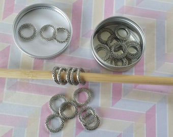 SALE//Snaggless Tibetan Silver Stitch Markers