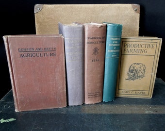 Agriculture Antique Vintage Book Collection - Yearbook of the Department of Agriculture 1896, 1903 & 1936 - Productive Farming