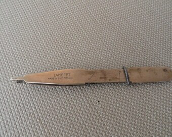 C760) Vintage Lampert Brass Tweezers made in Switzerland