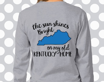 kentucky svg, The sun shines bright on my old Kentucky home, Printable or Cuttable, Kentucky SVG, ,Kentucky vector , Digital Download