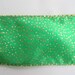 Green Ribbon with Gold Glitter Dots Wired 2 1/2" inch wide Holiday Wreath Ribbon Emerald Christmas Ribbon Home Decor Ribbon Gift Wrap LC50
