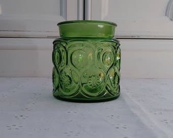 Vintage LE Smith Moon & Stars Green Canister Bottom (NO LID) 1960's - 70's