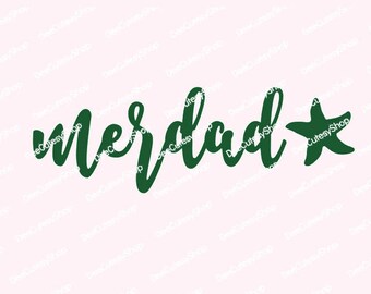 Merdad Iron On, Mermaid Iron On, Starfish, Daddy Iron On, Shirt Iron On, NOT DIGITAL, Iron-on Decal