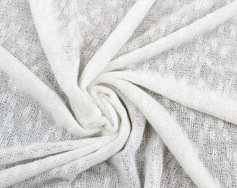 Off White Slub Pebble Sweater Knit Fabric - 1 Yard Style 6400