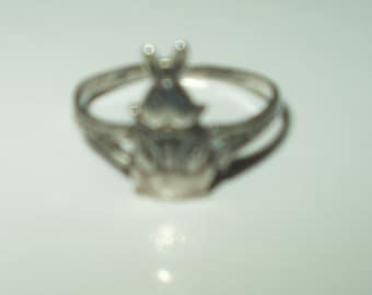 Vintage Sterling Silver Bunny Peter Rabbit Ring