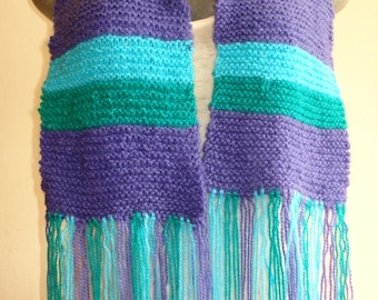 Two-needle woven wool scarf with three colors/two-needled knitted Scarf