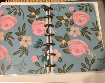 Mini Happy Planner Cover Set-Blue Floral
