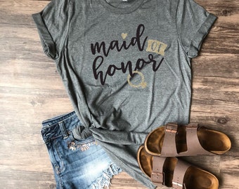 Maid Of Honor Shirt | Bride Tribe | Bride Tribe Shirt | She Said Yes