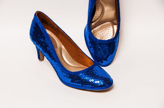 turquoise sequin shoes