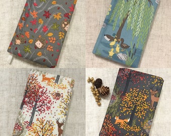 Address books / fabric covered address books / hand covered address books / Hedgehogs / Woodland / Otters / Forest