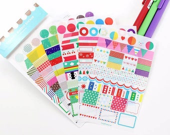 Set of 6 sheets label stickers.