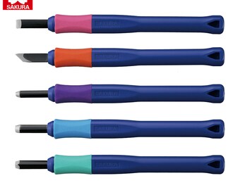Original Sakura 5 Piece Art Carving Tool Set | Arts Wood Carve Tools | Japan