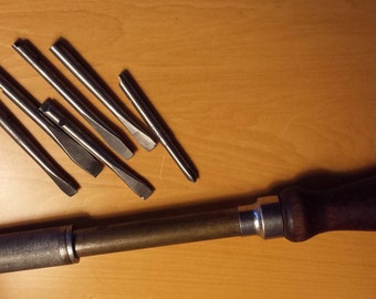 Vintage Miller's Falls Wooden Handled Double Spiral Racheting Screw Driver No. 62A
