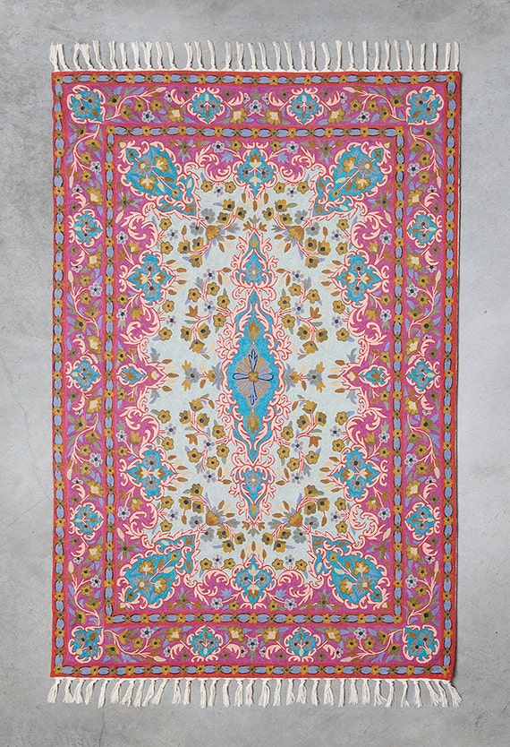 Fine wool 2X3 area rug pink area rugrugs onlinearea rug for