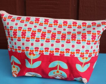 Zipper Project bag zipper pouch sock knitting bag - sock knitting bag knitting project bag